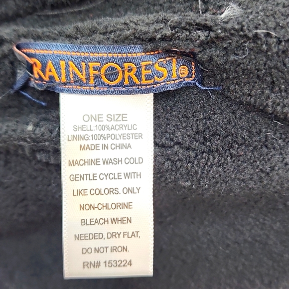 RAINFOREST BEANIE HAT, NAVY, LINED WITH FLEECE FOR WARMTH, UNISEX - Picture 7 of 8